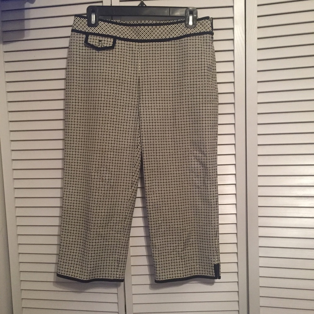 Talbots Patterned Capri Trouser Pant - image 1